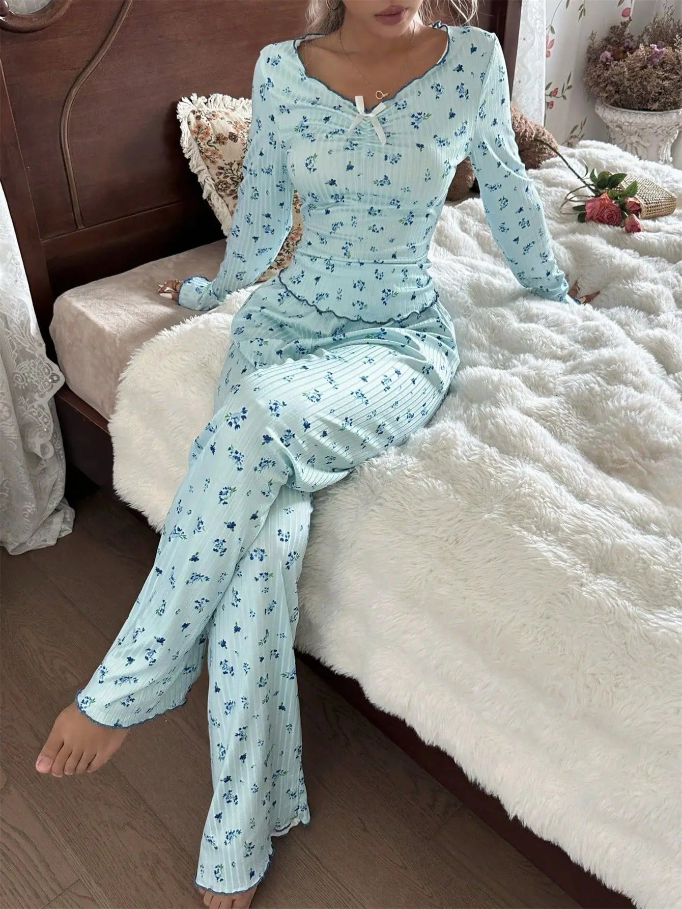 Pyjama Woman Pajamas Set Nightgown Women Sleepwear Women's Spring Suit Pajama Sets Woman Pyjamas Pyjama Femme Ensemble Nightie