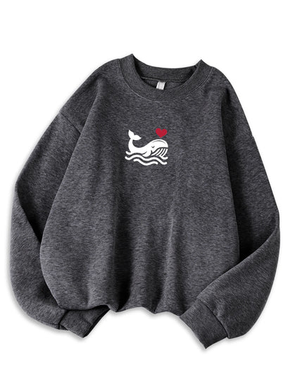 Casual Women's Sweatshirts Kawaii Bow Graphic Prints Pullover Comfortable Warm Oversize Hoodie Autumn Fleece Soft Female Clothes