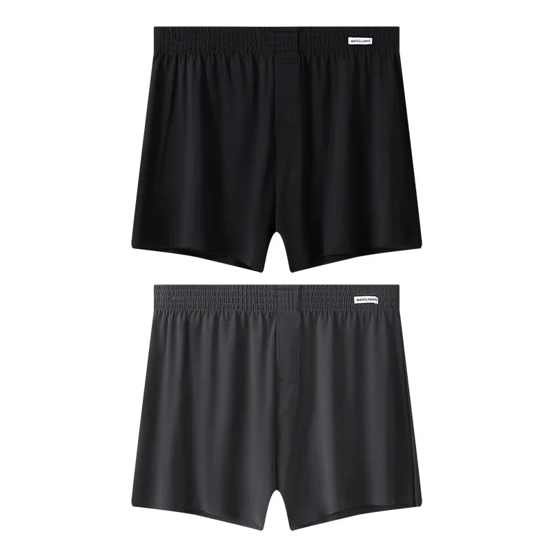 Mens Boxer Shorts Large Size - Ice Silk Breathable Sleepwear Pants | Loose Fit Boxers