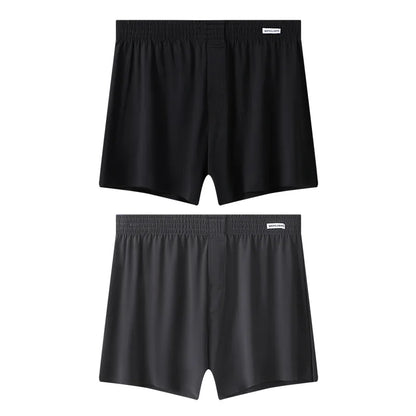 Mens Boxer Shorts Large Size - Ice Silk Breathable Sleepwear Pants | Loose Fit Boxers