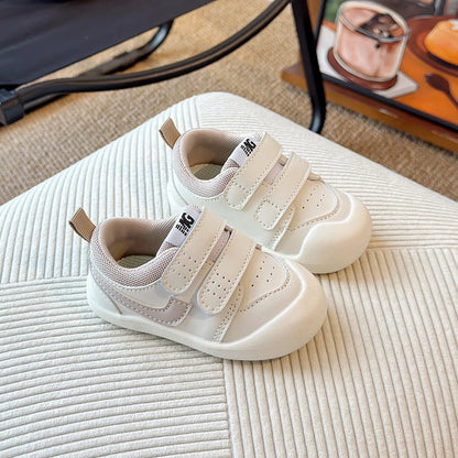 Kids Learning Shoes - Soft Sole Toddler Walking Shoes With Hook & Loop Closure