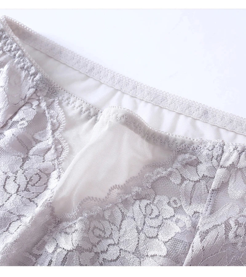 Women's High Waist Seamless Panties Sexy Lace Large Size M-5XL Briefs Embroidery Panties for Women Female Underwear Lingerie