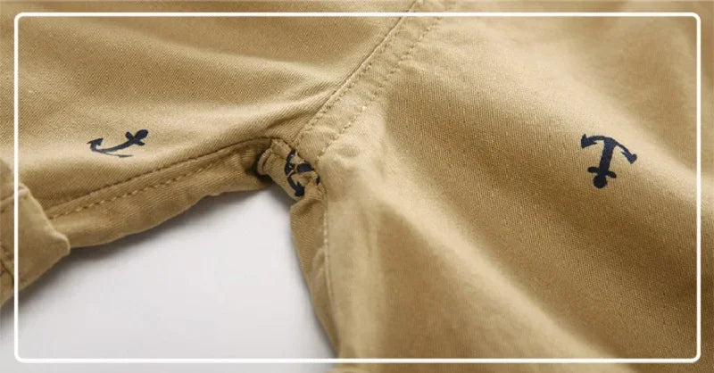 Boys Cotton Anchor Shorts - Toddler Summer Beach Capris 2-9 Years