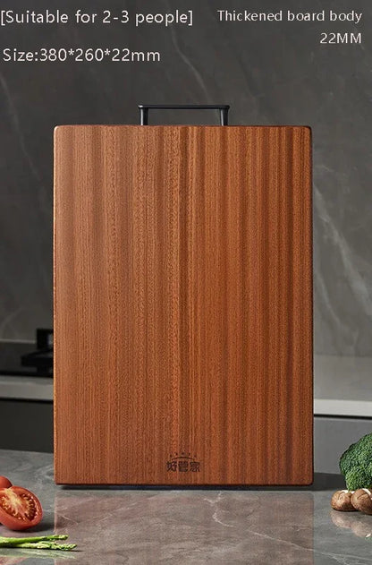 Ebony Cutting Board – Double Sided Solid Wood Kitchen Chopping Block, Antibacterial