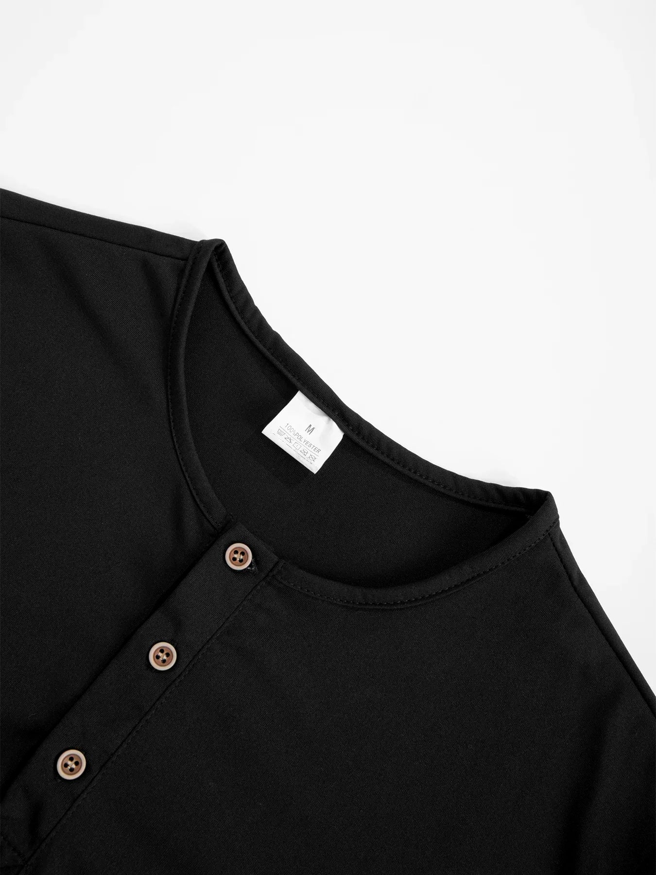 Mens Long Sleeve Henley V-neck Lightweight Long sleeves Casual Cotton Slim Fit Basic Loose Fitness Sports Breathable Top