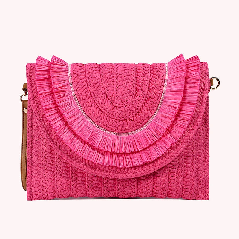 Handmade Raffia Straw Bags - Summer Womens Clutch and Crossbody Purse