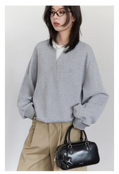 CHIC VEN Korean Women Sweatshirts Loose Casual New Contrast Splicing Hoodie Female Top Woman T Shirt Pullover Spring Autumn 2025