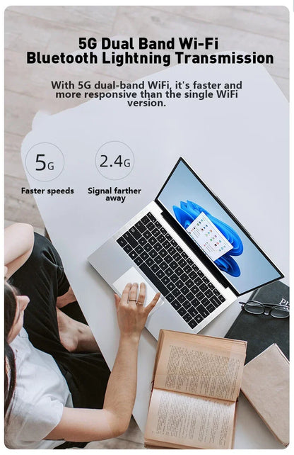 2026 14.1" Slim I9-9900 Laptop,32GB 2TB NVMe SSD,Win11 Pro,WIFI6 BT5.2 FHD Notebook for Gaming Design Office Study