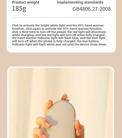 2-In-1 USB Mini Portable Charging Hand Warmer Egg Power Bank - Warm Your Hands In Winter