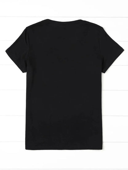 Plus Size T-Shirt - Women's Graphic Tee With Casual Short Sleeve & Soft Breathable Fabric