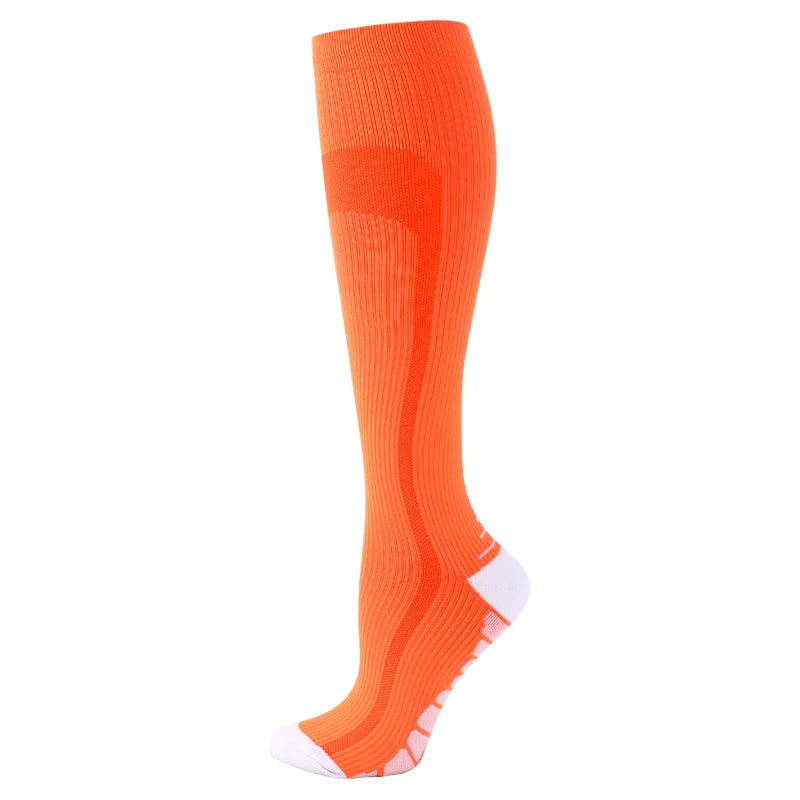 Compression Socks For Running & Sport - 20-30 mmHg Knee High Black Anti Fatigue