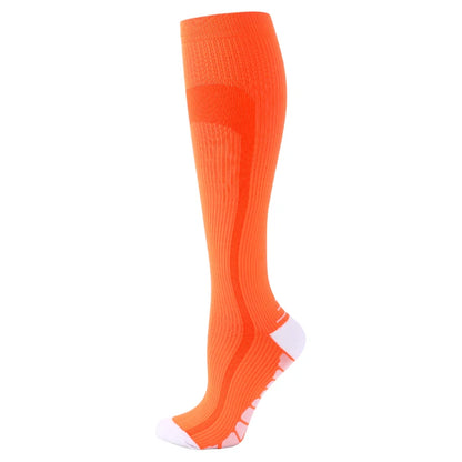 Compression Socks For Running & Sport - 20-30 mmHg Knee High Black Anti Fatigue