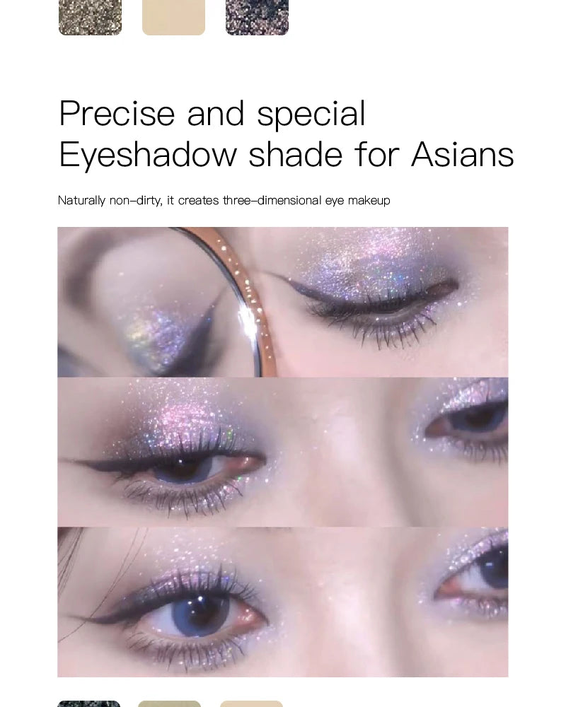 21-Color Chameleon Flashing Eyeshadow Palette Cold Moon Multi-functional Matte Shimmer Glitter Pigments Long-lasting Makeup