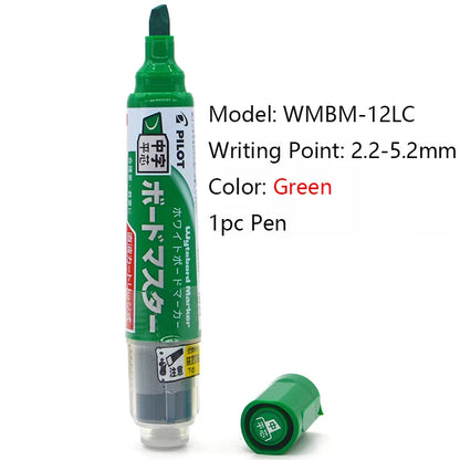 Pilot Whiteboard Marker Pen Stationery White Board Markers 1.7/2.2-5.2/2.3MM Tips Dry-Erase Refillable Liquid Ink School Office