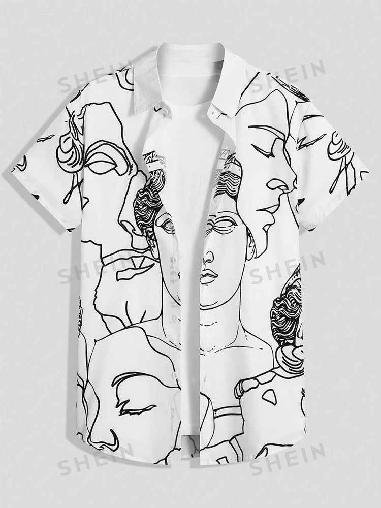 Hawaiian Men's Shirt Summer Outdoor Beach Men's Short-sleeved Shirt Urban Everyday Casual Men's Shirt Street Fashion Men's Shirt