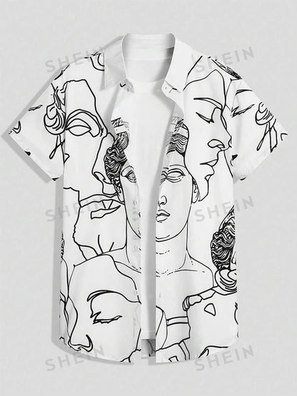 Hawaiian Men's Shirt Summer Outdoor Beach Men's Short-sleeved Shirt Urban Everyday Casual Men's Shirt Street Fashion Men's Shirt