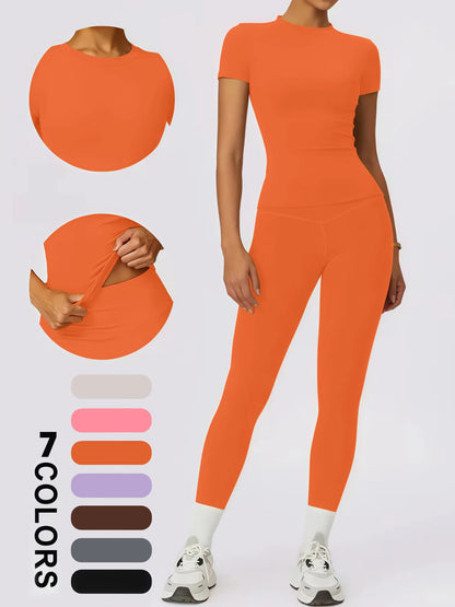 Women's Yoga Set, High-Quality Body-Fitting Quick-Dry Fitness Wear, Sport Yoga Two-Piece Set