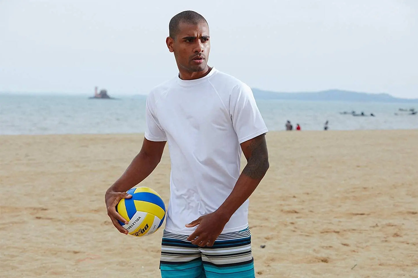Men's UPF 50+ Beach T-Shirt – Quick-Dry Surf & Swim Top