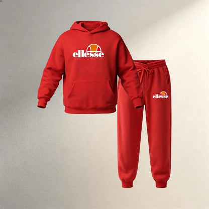 Men's Clothing Hoodies Sets 2 Pcs Autumn Winter Sport Casual Pullover Sweatshirts Tracksuit Fashion Warm Hoodie + Jogging Pants