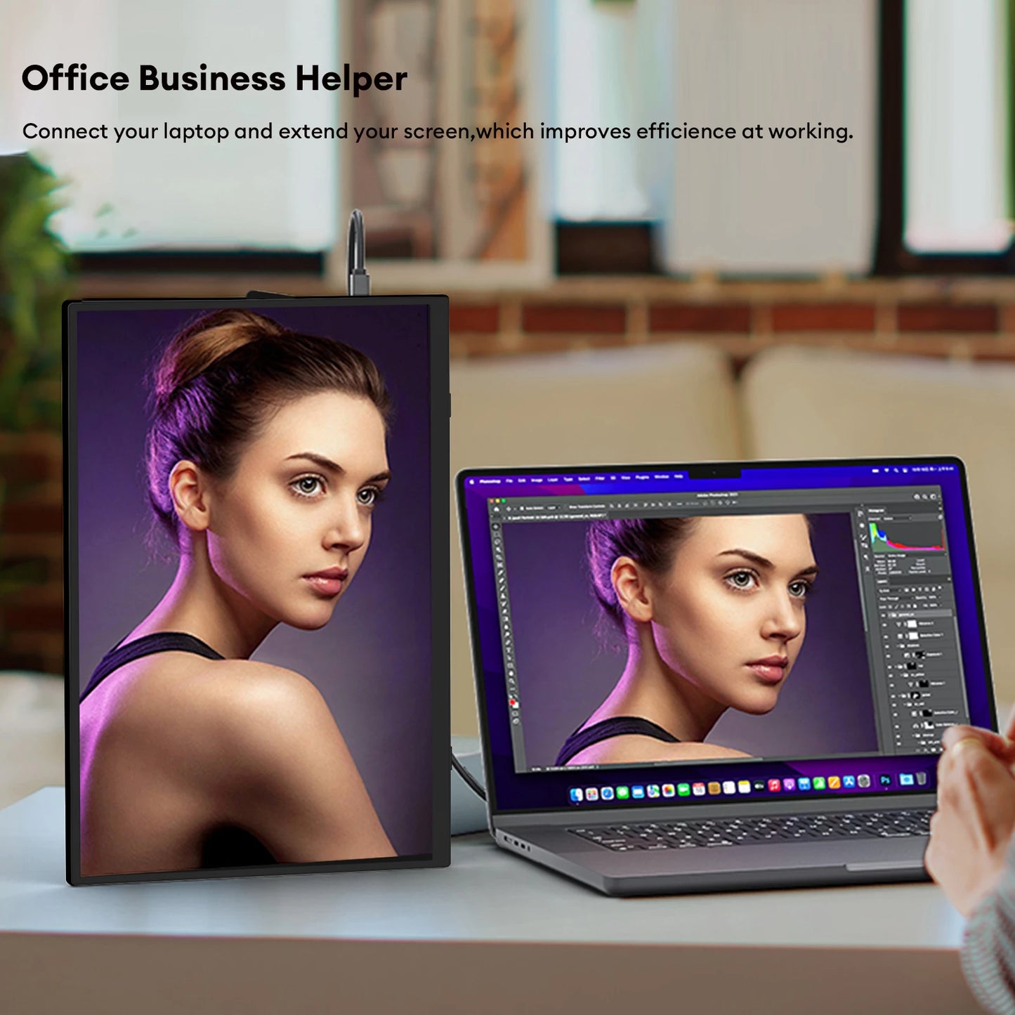 Portable Gaming Monitor 15.6 Inch FHD IPS Panel Display With Back Stand - Ultrathin