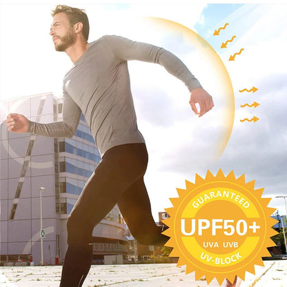 Men's UPF 50+ Sun Protection Shirt – Quick-Dry Long-Sleeve Performance Top