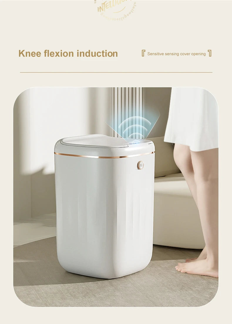 Smart Automatic Sensor Trash Can - 20L UV Induction Bathroom Wastebasket