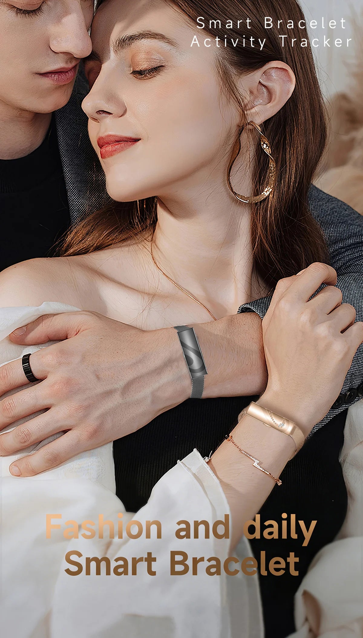 LIGE New Smart Bracelet Real-time Heart Rate Monitoring Sports Fitness Tracker Wristband Waterproof Smart Watch For Couple Gift