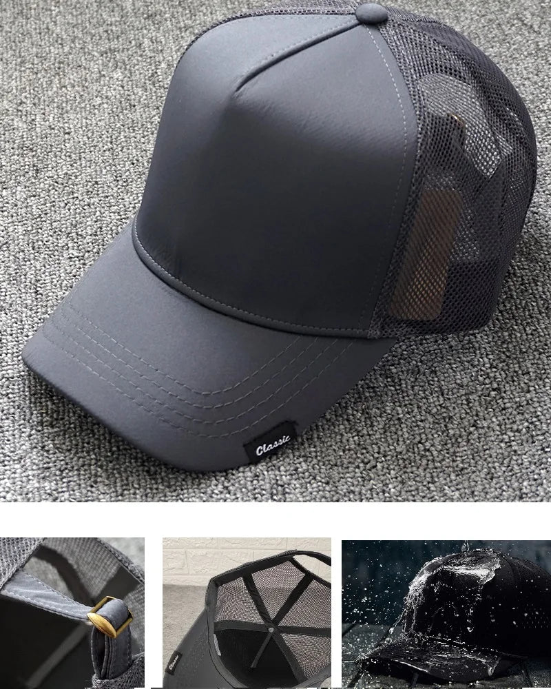 Big Head Man Large Size Mesh Baseball Hats Outdoors Plus Size Sport Caps Dad Oversize Trucker Cap 56-61cm 62-66cm