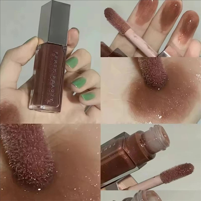 Fenty Beauty Makeup Suit Lip Gloss High Gloss Matt Powder Contour Stick and Setting Loose Powder Lady Lasting Natural Makeup