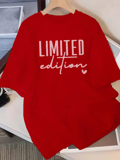 Plus Size Fashion Tee - Limited Edition Graphic Slogan Casual Summer Shirt