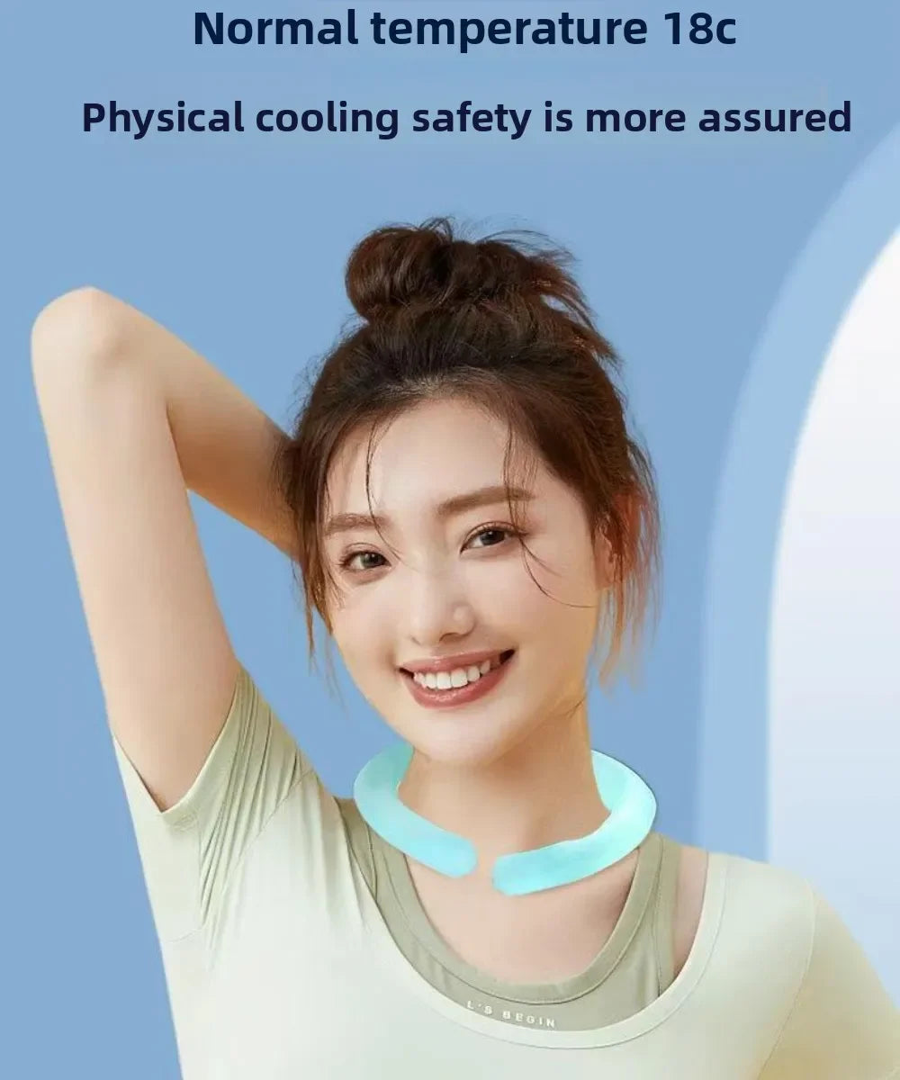 1 Pcs Cooling Neck Wraps, Reusable Ice Neck Cooler Wearable Neck Cooling Tube Neck Cooling Ring Hands Free Gel for Hot Weather