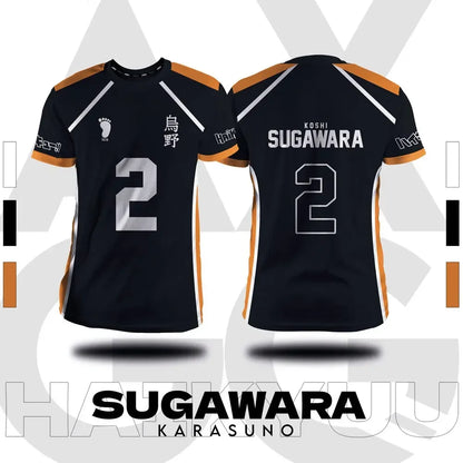 Haikyuu Fukurodani Hinata Cartoon Anime Cosplay Men Jersey Summer Short Sleeve Children Tee Top 2025 New Fashion