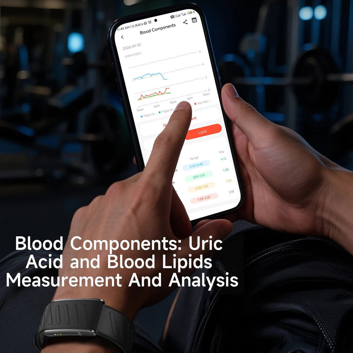 VWAR MG ECG+PPG Nursing Grade Smart Bracelet HRV Body Fat BMI Smart Band Body Temperature Men Women Health Sports Fitness Watch