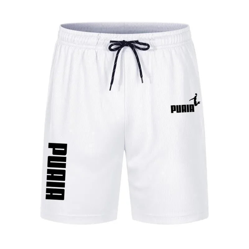 Men's Running Shorts Casual Sports Breathable Mesh Quick Dry Shorts Outdoor Hiking Clothing Fitness Quick Dry Drawstring Shorts