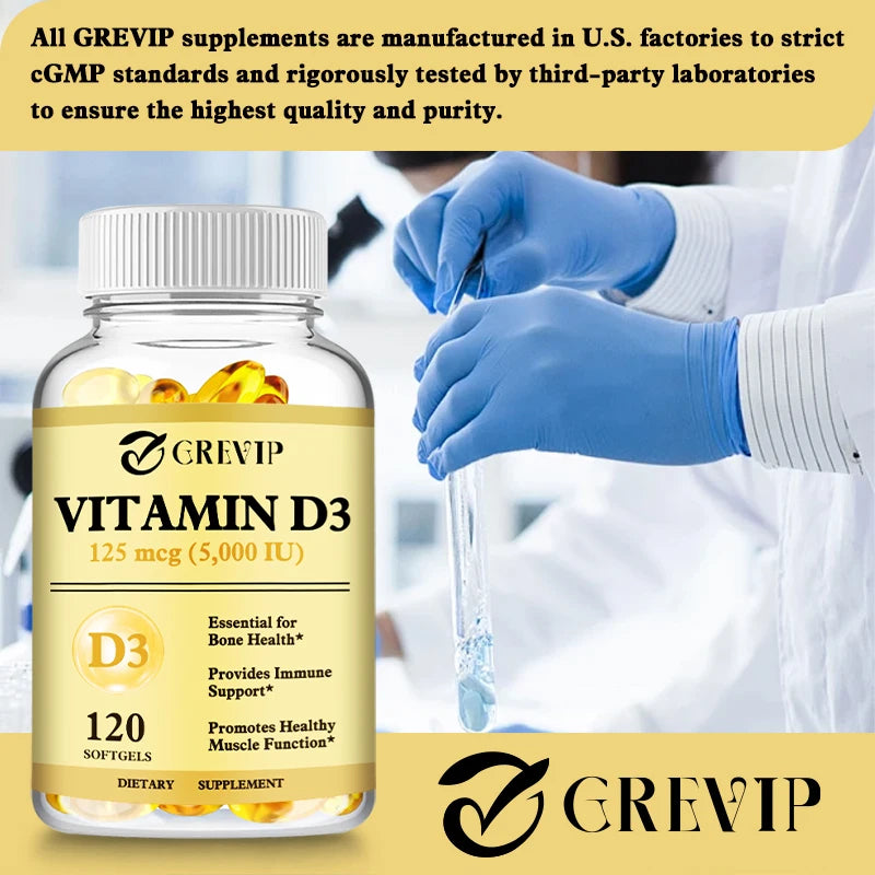 Vitamin D3 - Promotes Healthy Muscle Function and Immune Support