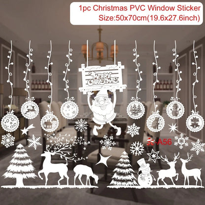 Christmas Window Stickers - Festive Holiday Window Decals & Xmas Wall Decorations 2024