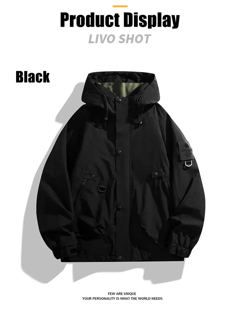 Men Women Waterproof Hiking Jacket Windproof Camping Windbreakers Oilproof Fishing Trekking Jacket Autumn Spring Sport Rain Coat