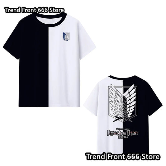 Attack on Titan Japanese classic anime Mens And Children Short Sleeve tshirts Summer Crewneck Tops Boys Girls Anime COS T-shirt