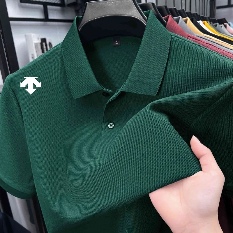 Mercerized Cotton100% Men's Summer Luxury Brand Short Sleeves Polo Shirt 25 Colors Choose From T-Shirt Business Leisure Men Top