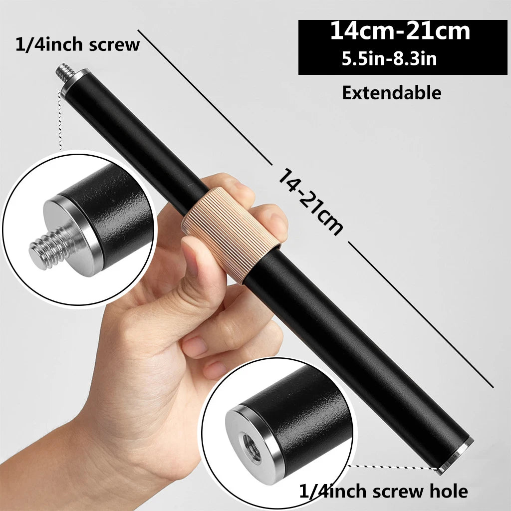 Metal Tube Extendable Rod Selfie Stick Monopod Extention Pole Stand Holder with 1/4inch Screw Ball Head for Mobile Phone Cameras