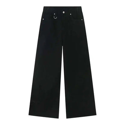 Mens Loose Wide Leg Denim Jeans - Casual Summer Trousers - ZOOMNSTORE