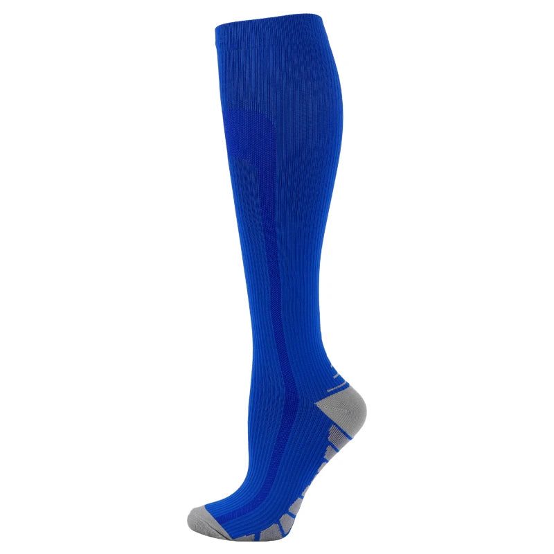 Compression Socks For Running & Sport - 20-30 mmHg Knee High Black Anti Fatigue