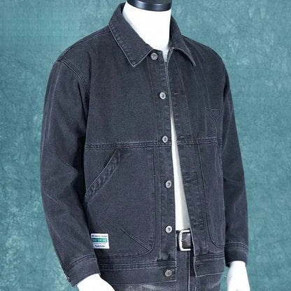 Autumn and Winter 2026 Retro Denim Jacket Men's Korean Slim Trend Handsome Multi-pocket Brand Man Luxury Tooling Jacket Men