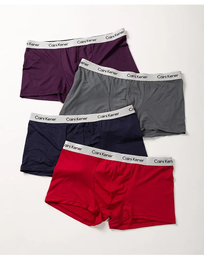 Mens Boxer Shorts - 5 Pack Breathable Soft Underwear Classic Black