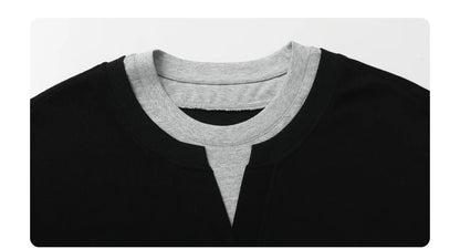 CHIC VEN Korean Women Sweatshirts Loose Casual New Contrast Splicing Hoodie Female Top Woman T Shirt Pullover Spring Autumn 2025