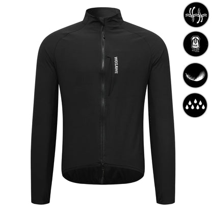 WOSAWE Cycling Jacket Lightweight Windproof Long Sleeved MTB Road Bike Windbreaker Reflective Breathable Jacket Bicycle Clothing