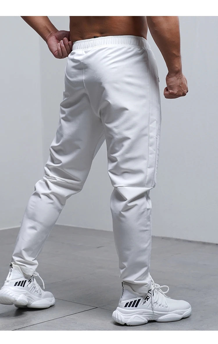 Men's Running Pants - Breathable Waterproof Sweatpants With Elastic Waist & Zip Pocket