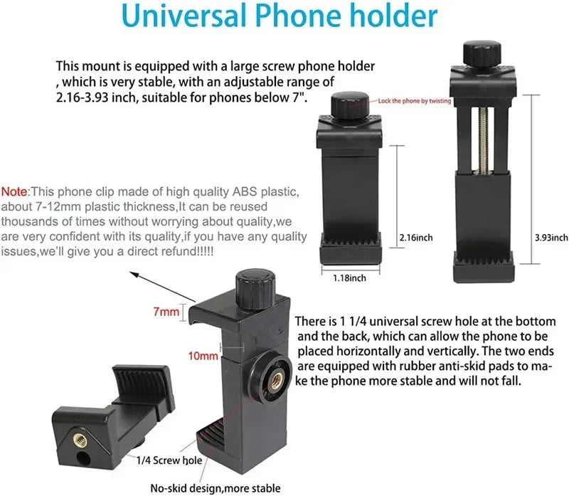 2 in 1 Mobile Phone Chest Strap Harness Stand Head Strap Holder Kit for IPhone GoPro POV Vlog Selfie Stick Tripod Bracket Mount
