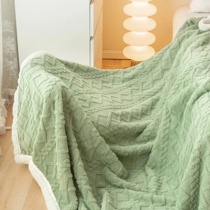 Tafurong Lamb Wool Tapestry Blanket - Thick Warm Leisure Office Nap Blanket