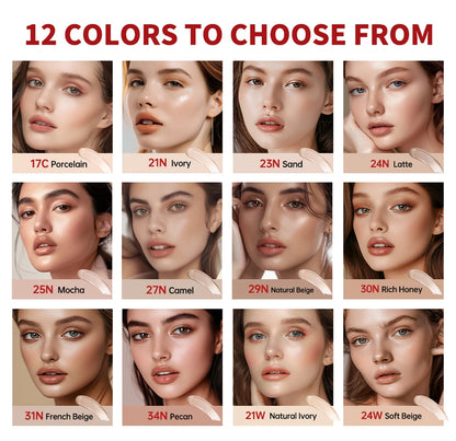 Sunscreen Cushion Foundation Fit Cushion Foundation Full Coverage Waterproof Long-lasting Concealer Long-lasting Korean Makeup